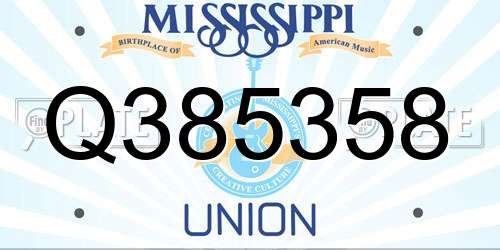Q385358 Mississippi License Plate