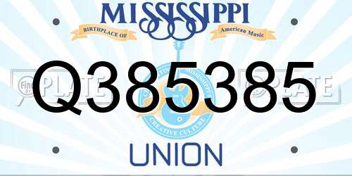 Q385385 Mississippi License Plate