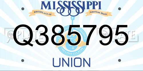 Q385795 Mississippi License Plate