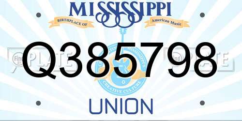 Q385798 Mississippi License Plate