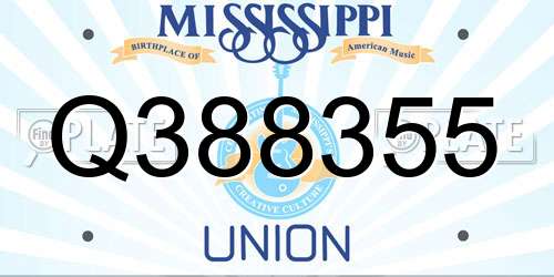 Q388355 Mississippi License Plate