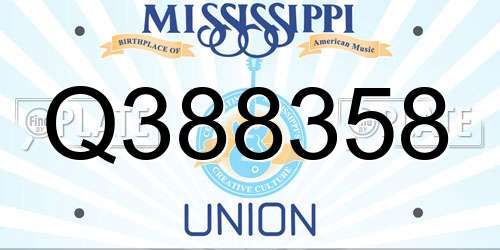 Q388358 Mississippi License Plate