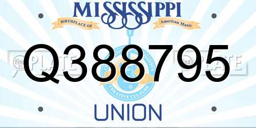 Q388795 Mississippi License Plate