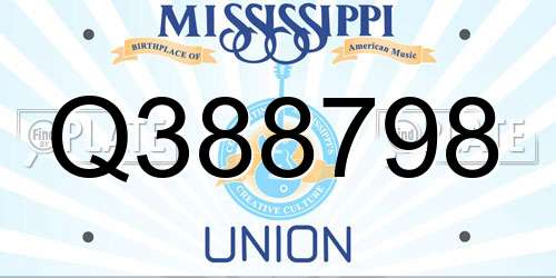 Q388798 Mississippi License Plate