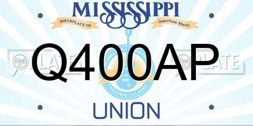 Q400AP Mississippi License Plate