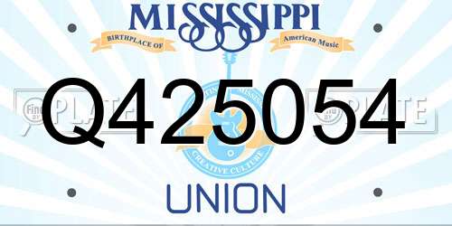 Q425054 Mississippi License Plate