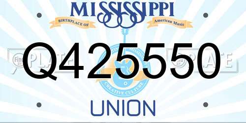 Q425550 Mississippi License Plate