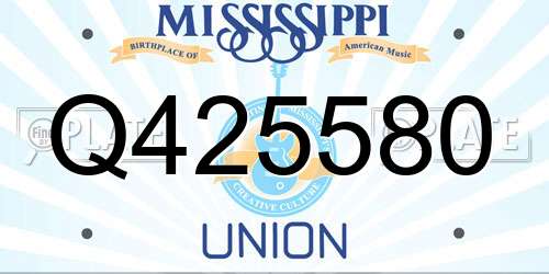 Q425580 Mississippi License Plate