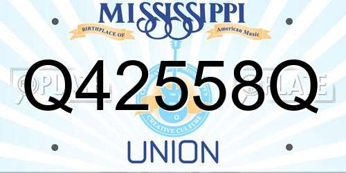 Q42558Q Mississippi License Plate