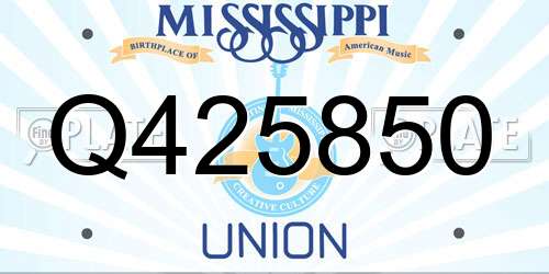 Q425850 Mississippi License Plate