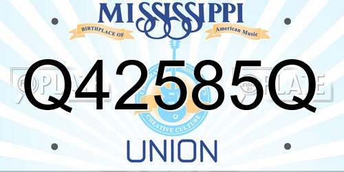 Q42585Q Mississippi License Plate