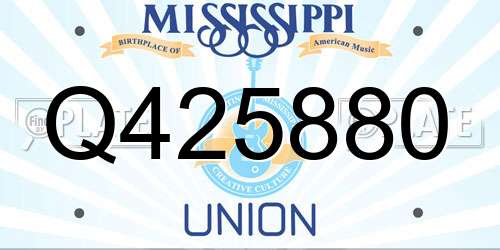 Q425880 Mississippi License Plate