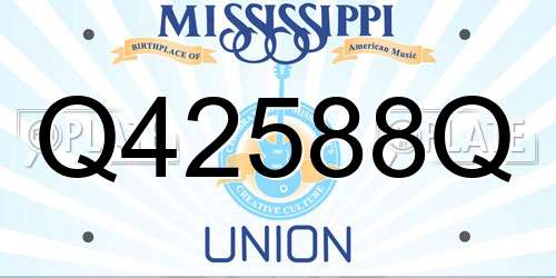 Q42588Q Mississippi License Plate