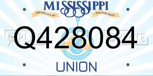Q428084 Mississippi License Plate