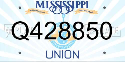 Q428850 Mississippi License Plate