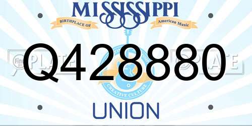 Q428880 Mississippi License Plate