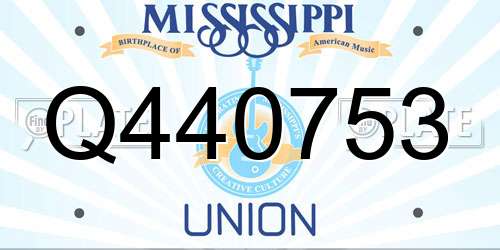 Q440753 Mississippi License Plate