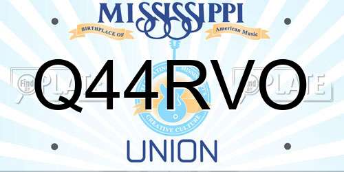 Q44RVO Mississippi License Plate