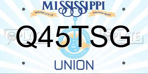 Q45TSG Mississippi License Plate