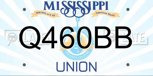 Q460BB Mississippi License Plate