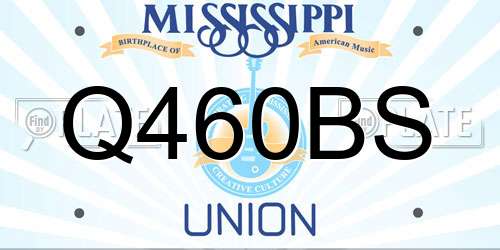 Q460BS Mississippi License Plate