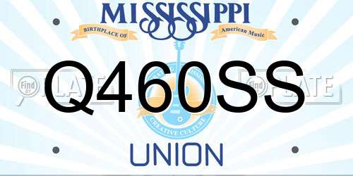 Q460SS Mississippi License Plate