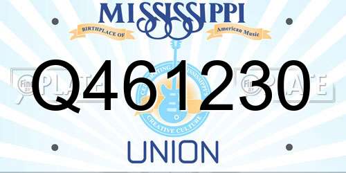 Q461230 Mississippi License Plate