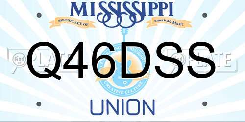 Q46DSS Mississippi License Plate