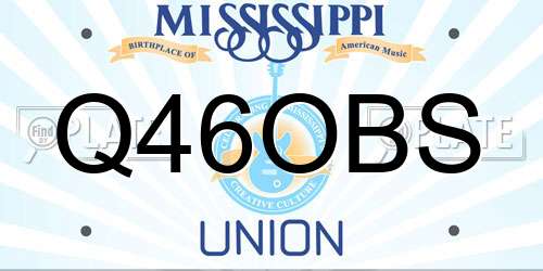 Q46OBS Mississippi License Plate