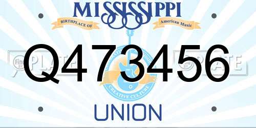 Q473456 Mississippi License Plate
