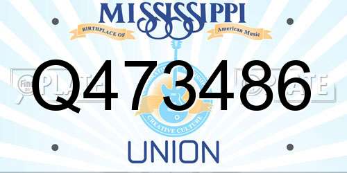 Q473486 Mississippi License Plate