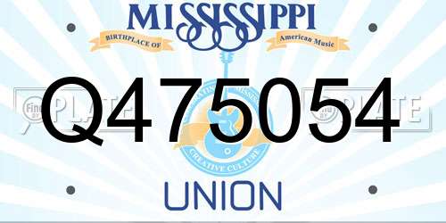 Q475054 Mississippi License Plate