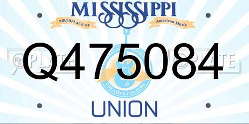 Q475084 Mississippi License Plate