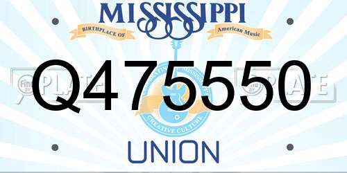 Q475550 Mississippi License Plate
