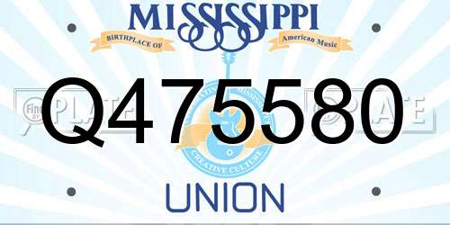 Q475580 Mississippi License Plate