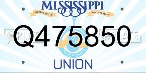 Q475850 Mississippi License Plate