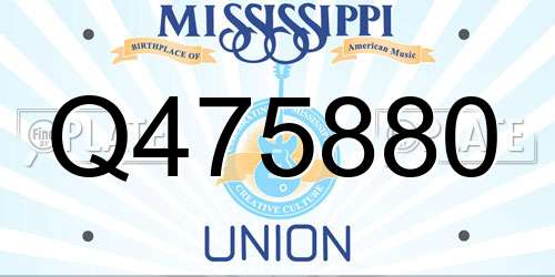 Q475880 Mississippi License Plate