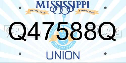 Q47588Q Mississippi License Plate