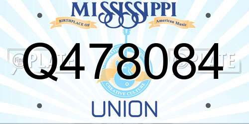 Q478084 Mississippi License Plate