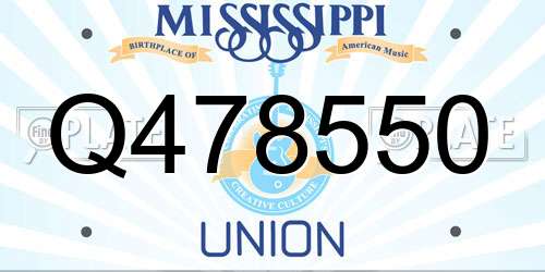 Q478550 Mississippi License Plate