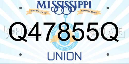 Q47855Q Mississippi License Plate