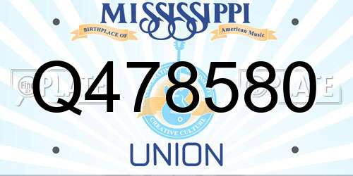 Q478580 Mississippi License Plate