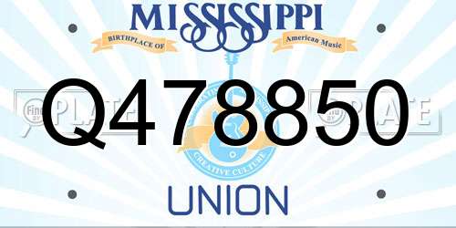 Q478850 Mississippi License Plate