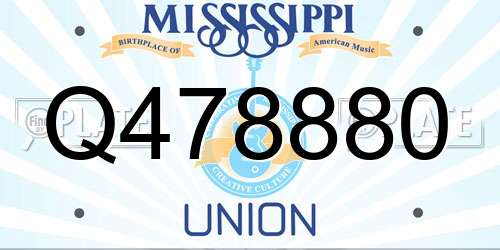 Q478880 Mississippi License Plate