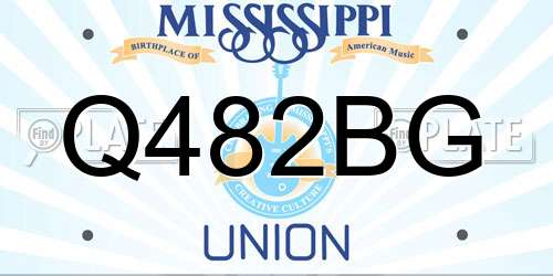 Q482BG Mississippi License Plate