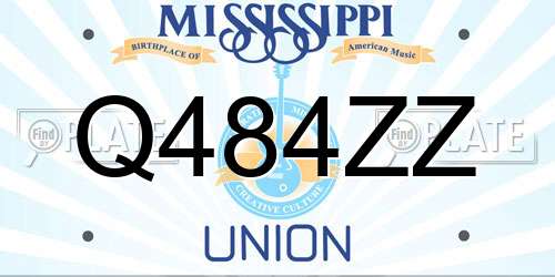 Q484ZZ Mississippi License Plate