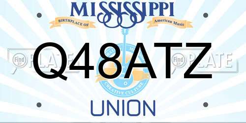 Q48ATZ Mississippi License Plate
