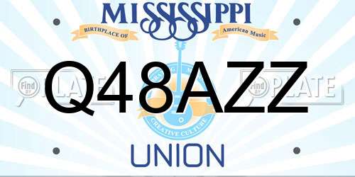 Q48AZZ Mississippi License Plate