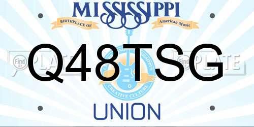 Q48TSG Mississippi License Plate