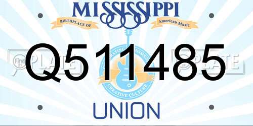 Q511485 Mississippi License Plate